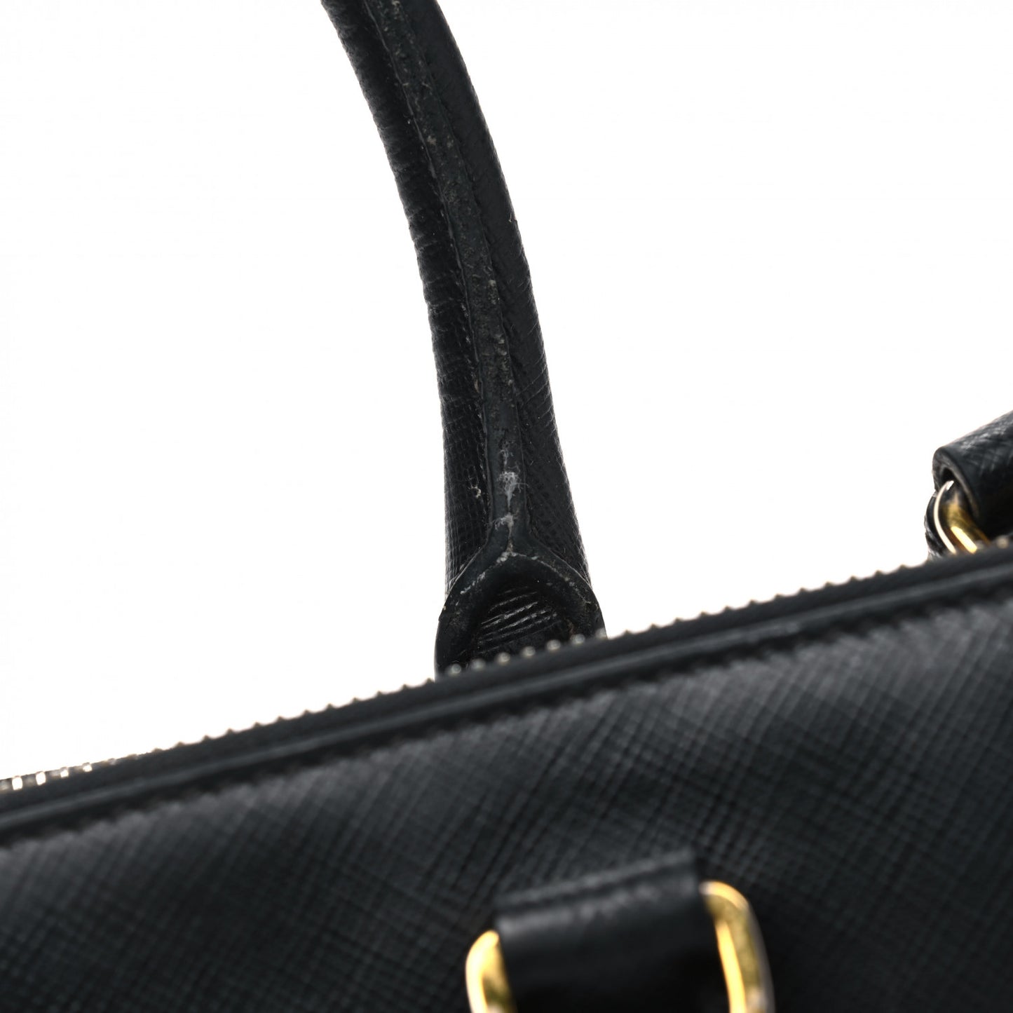 Saffiano Medium Galleria Double Zip Tote Black
