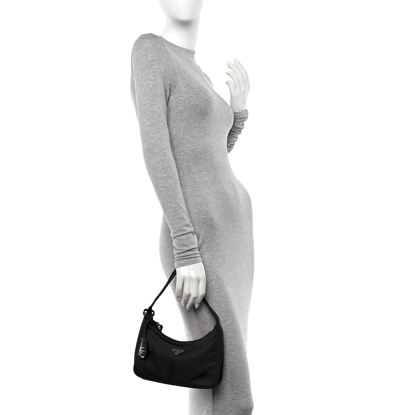 Tessuto Nylon Saffiano Mini Re-Edition 2005 Bag Black