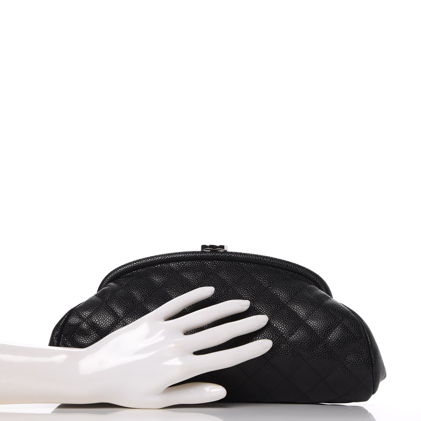 Caviar Quilted Timeless Clutch Black