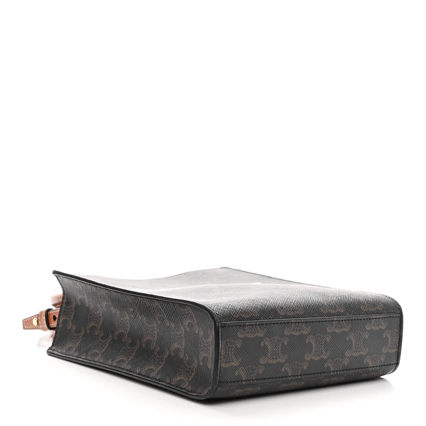 Triomphe Canvas Calfskin Mini Vertical Cabas Tan