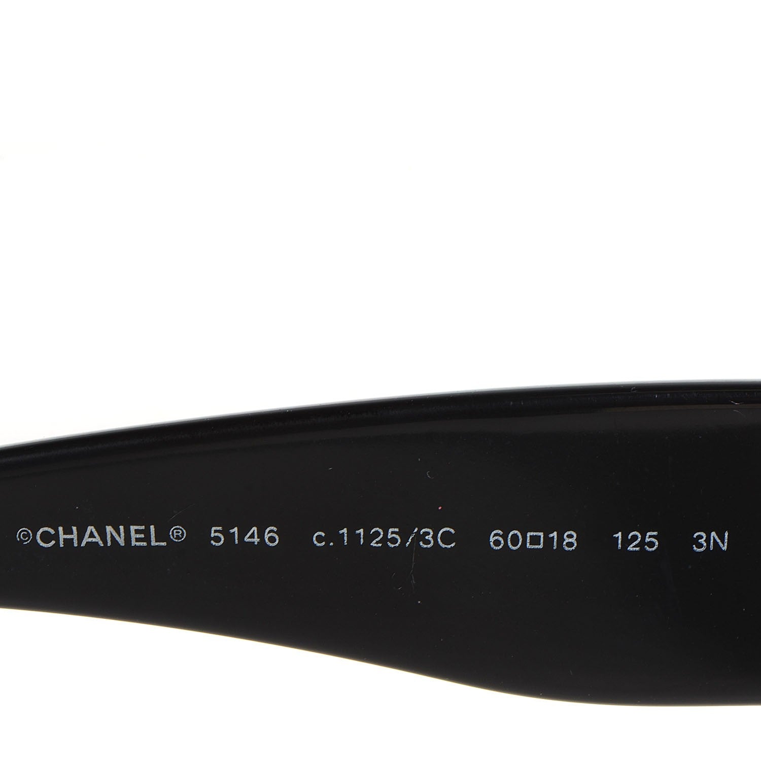 Chanel Acetate CC Lace Effect Sunglasses 5146 Black White 5 of 8