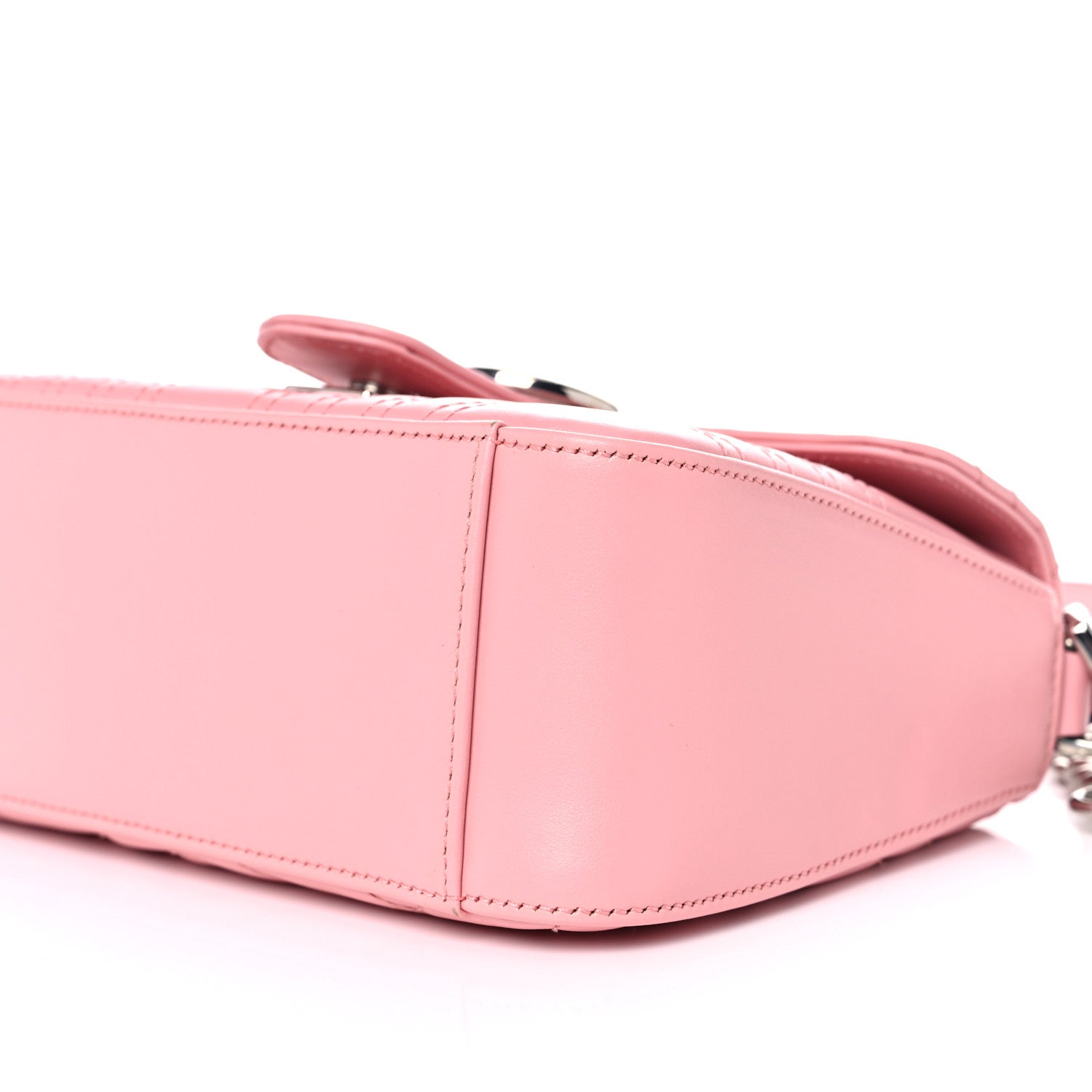 Gucci Calfskin Matelasse Mini GG Marmont Top Handle Shoulder Bag Wild Rose 9 of 9