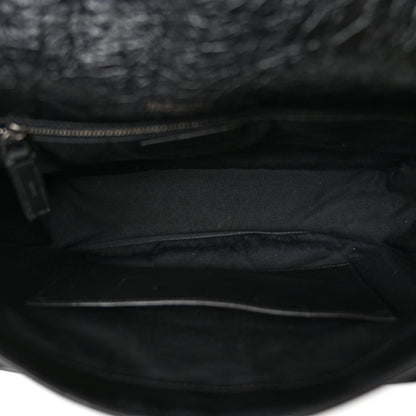 Saint Laurent Crinkled Calfskin Matelasse Monogram Large Niki Chain Satchel Black 5 of 10