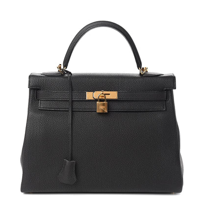 Hermes Togo Kelly Retourne 32 Black 1 of 10