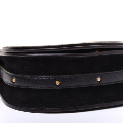 Chloe Calfskin Suede Small Nile Bracelet Bag Black 6 of 14