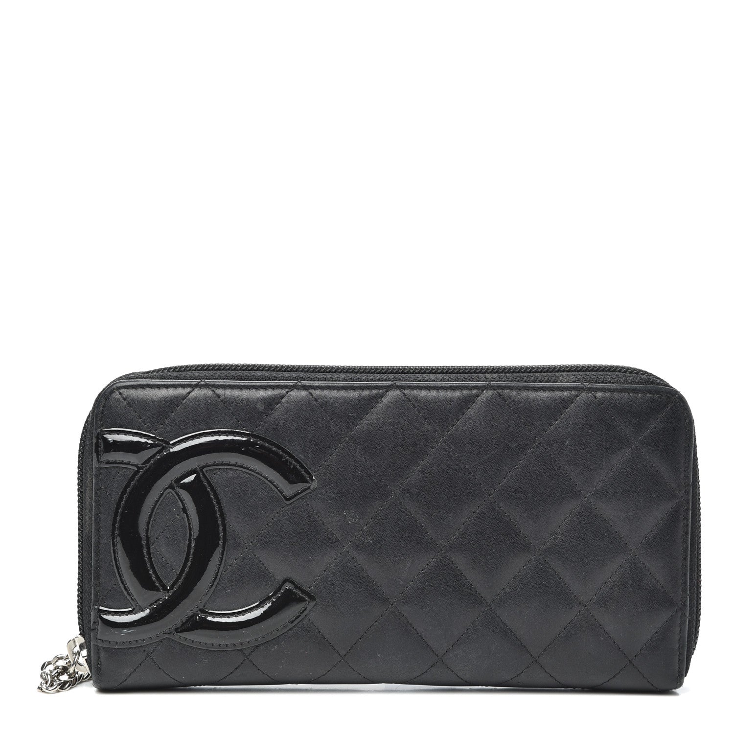 Chanel Calfskin Quilted Cambon Large Gusset Zip Around Wallet Black 1 of 7