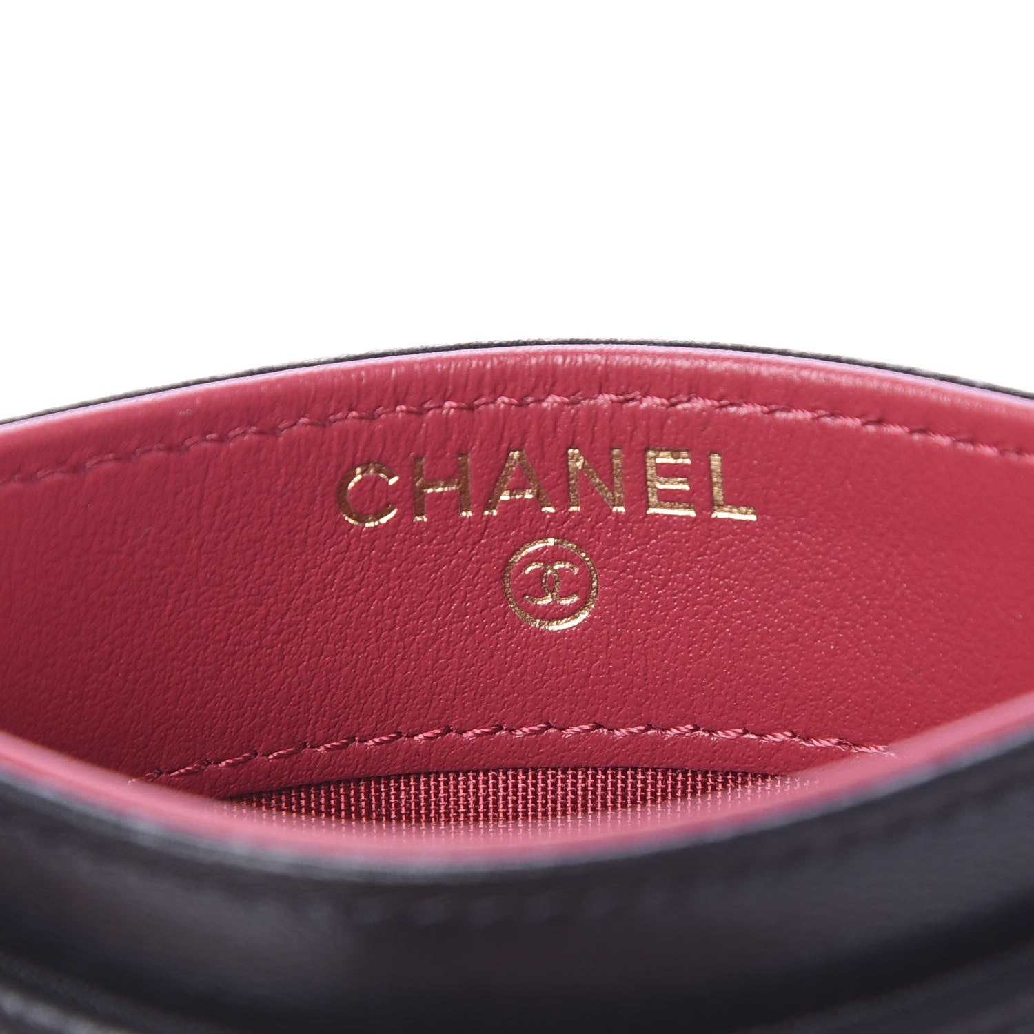 Chanel Shiny Goatskin Quilted Chanel 19 Card Holder Black 5 of 8