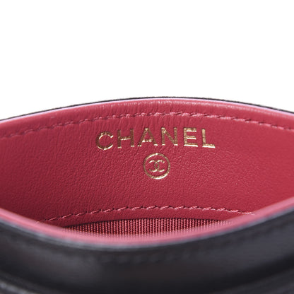 Chanel Shiny Goatskin Quilted Chanel 19 Card Holder Black 5 of 8