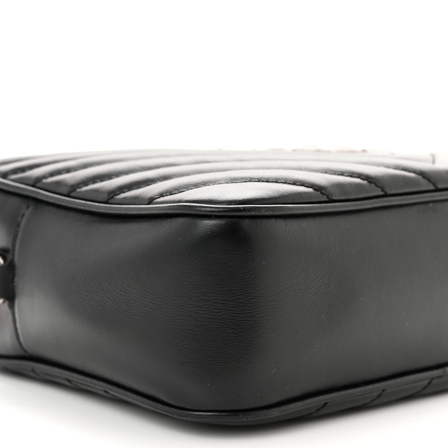 Saint Laurent Calfskin Matelasse Monogram Lou Camera Bag Black 9 of 11