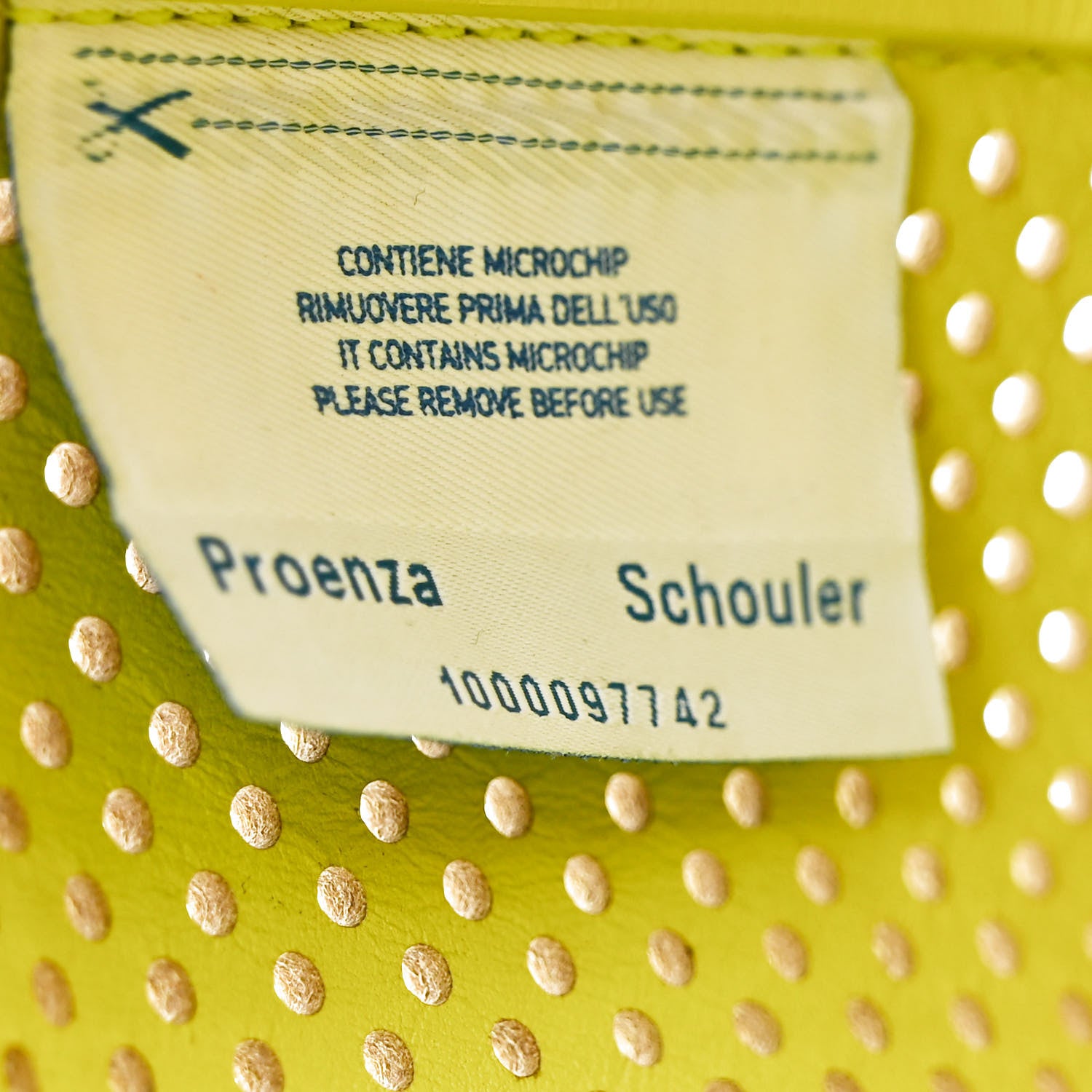 Proenza Schouler Calfskin Perforated Medium Bucket Bag Sulphur 7 of 14