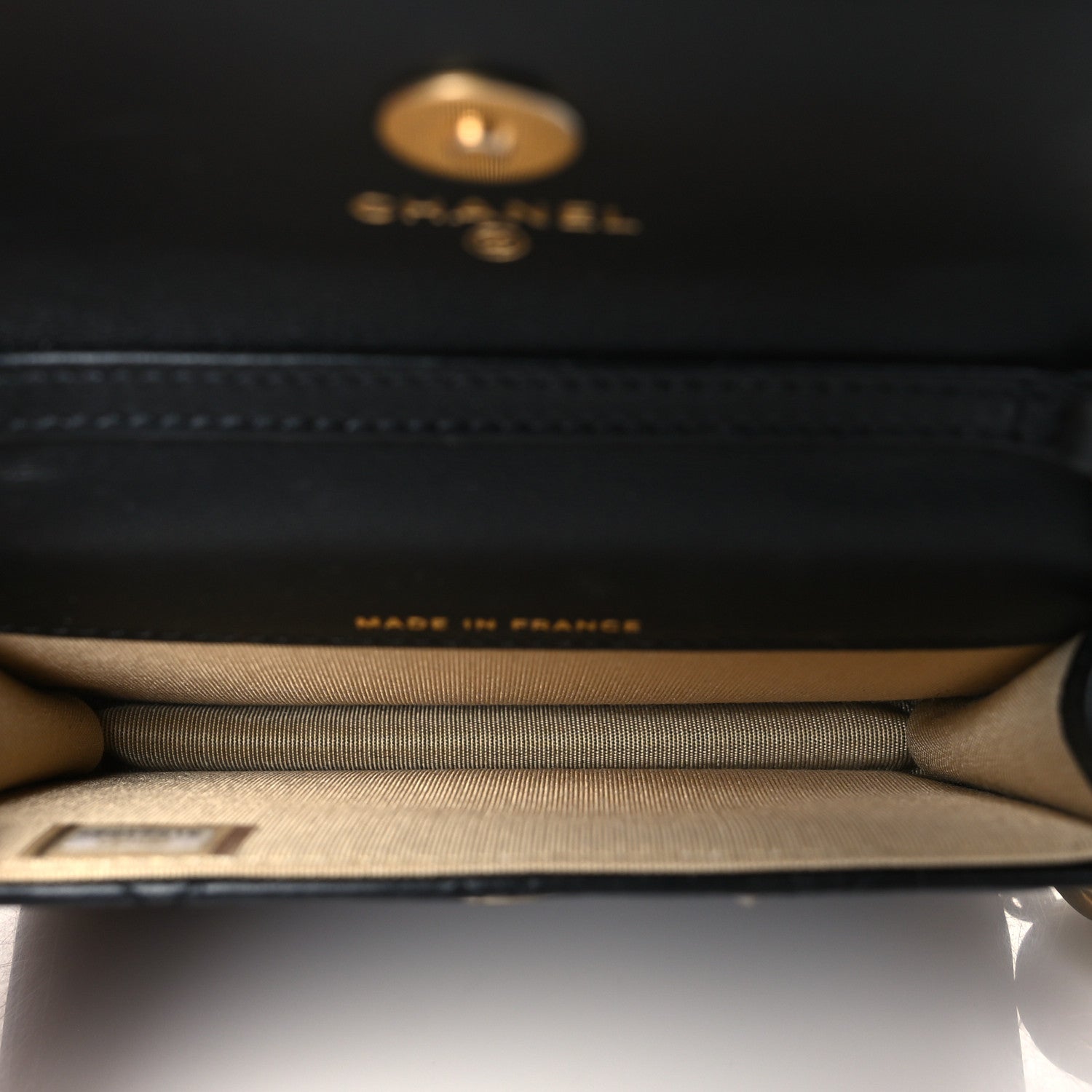 Chanel Lambskin Quilted Pearl Crush Clutch With Chain Black 5 of 12
