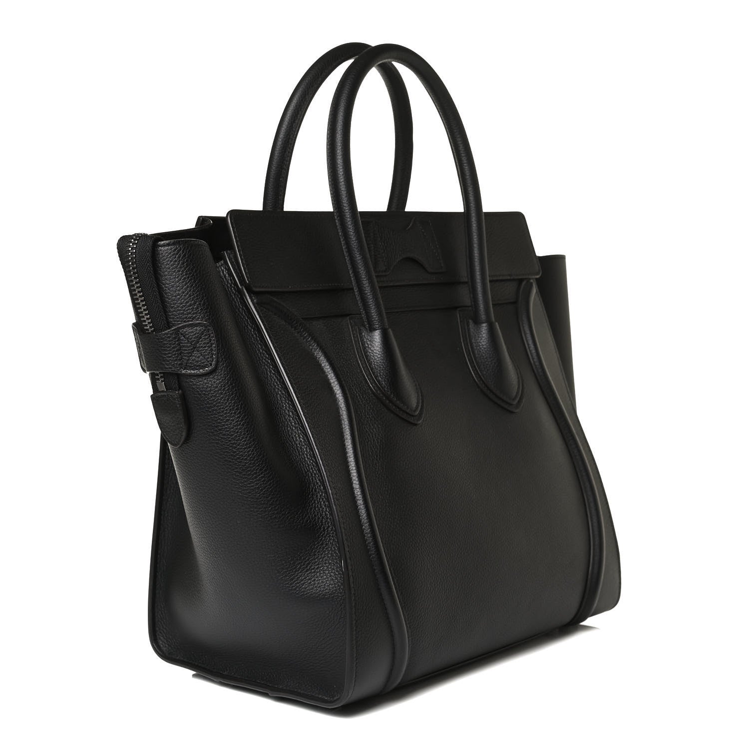Celine Drummed Calfskin Mini Luggage Black 2 of 17