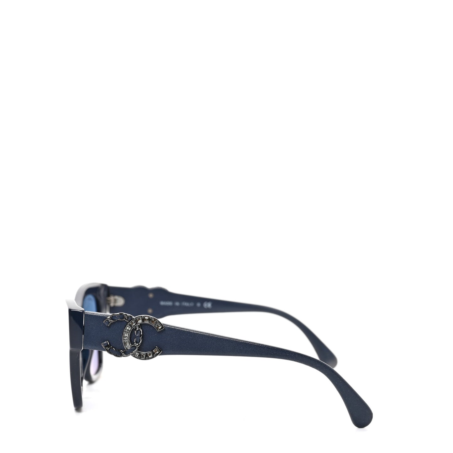 Acetate Square Cat Eye CC Sunglasses 5456 Black