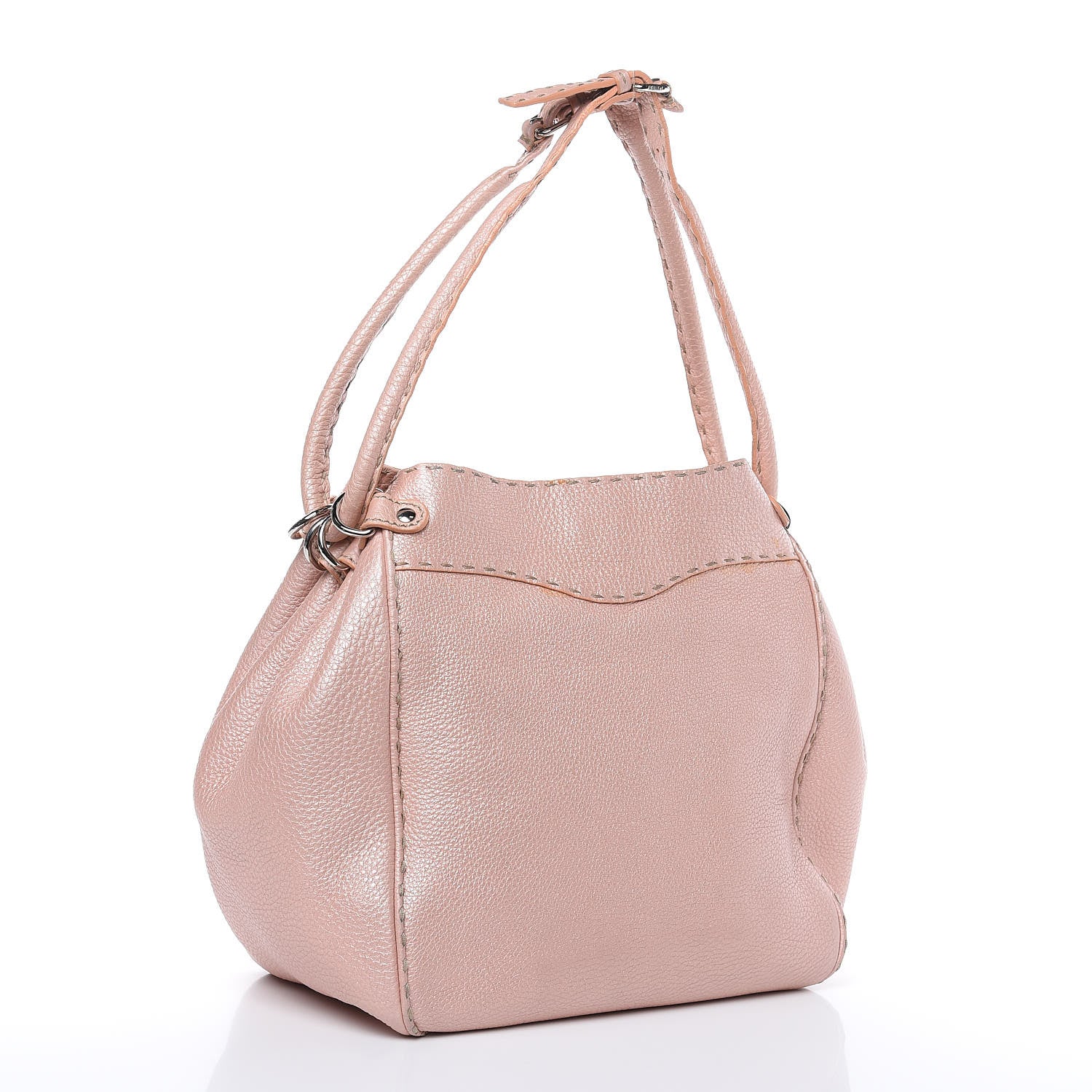 Fendi Cuoio Romano Selleria Small Bucket Bag Cipria 3 of 17