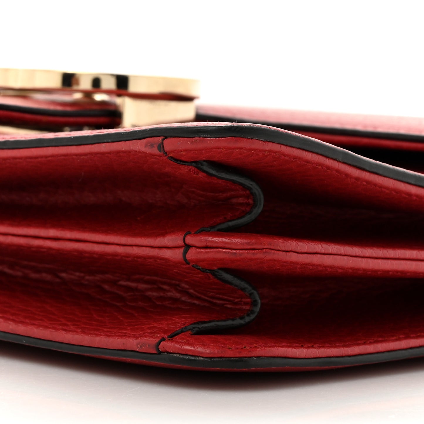 Dollar Calfskin Small Interlocking G Shoulder Bag Red