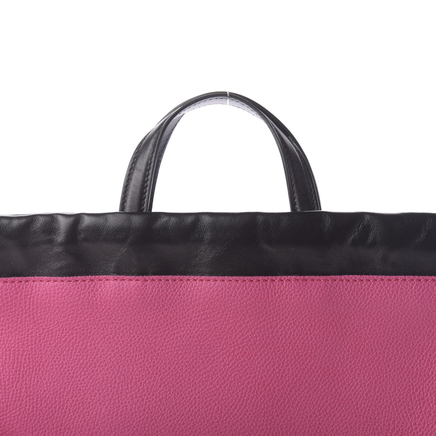 Grained Calfskin Logo Drawstring Backpack Box Pink Green Black