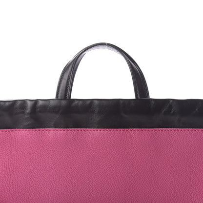Gucci Grained Calfskin Logo Drawstring Backpack Box Pink Green Black 9 of 10