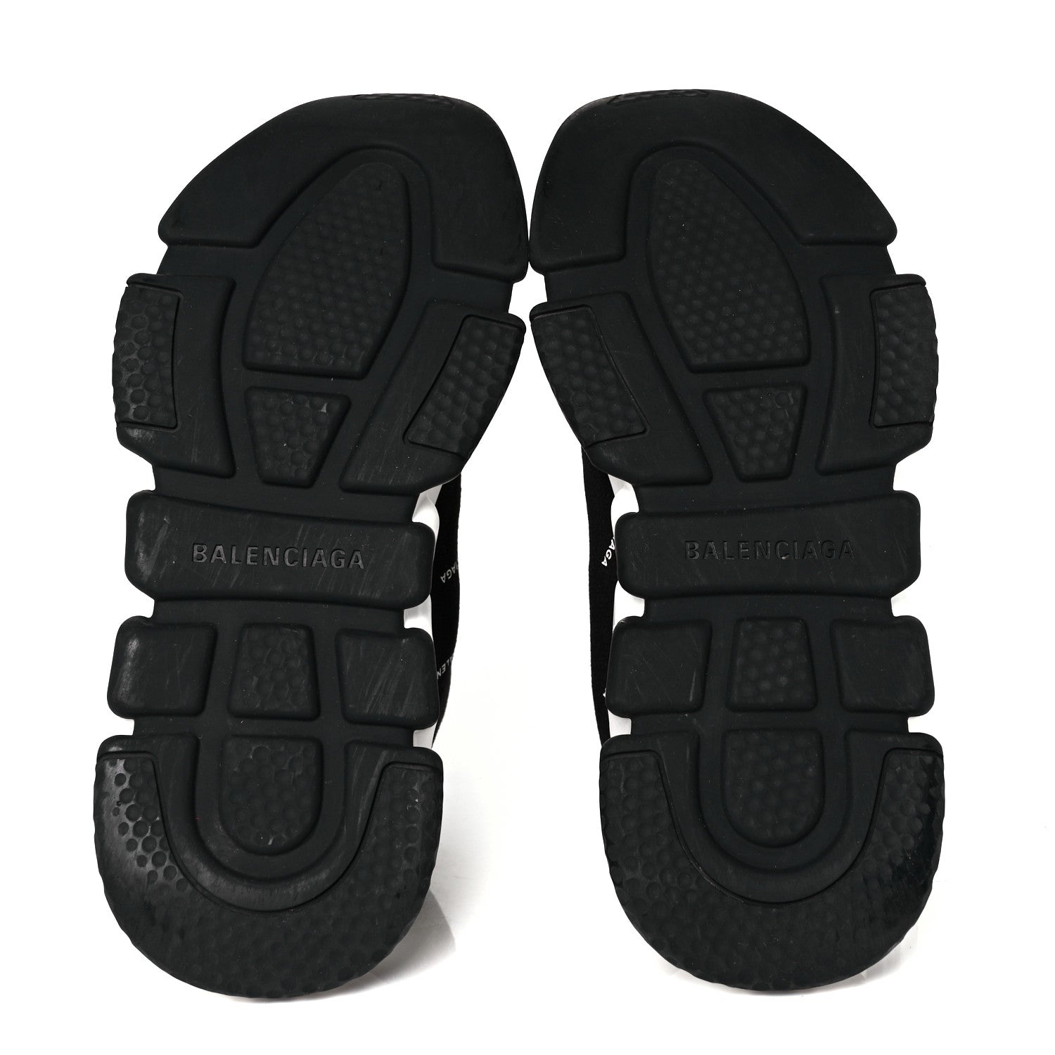 Balenciaga Neoprene Knit Allover Logo Bi-Color Sole Womens Speed Sneakers 36 Black White 5 of 8