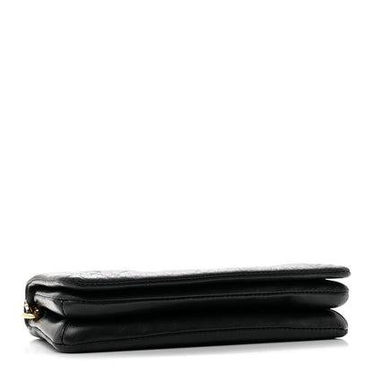 Louis Vuitton Lambskin Embossed Monogram Pochette Coussin Black 4 of 12