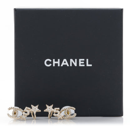 Chanel Crystal Star 5 CC Earrings Gold 5 of 5
