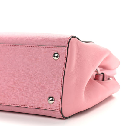 Fendi Vitello Elite Flamingo Mink Monster Charm Petite 2Jours Tote Pink Multicolor 10 of 11