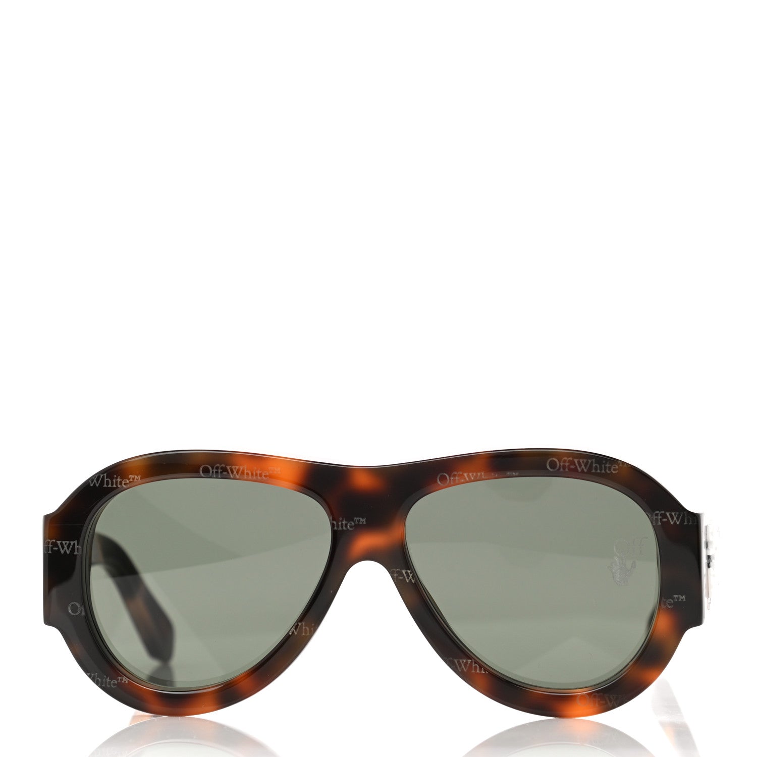 Off-White Acetate Frida Pilot Sunglasses Havana 2 of 8