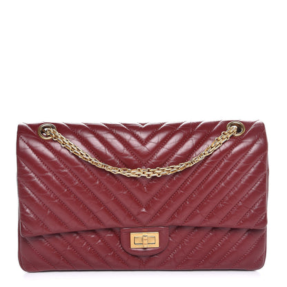 Chanel Aged Calfskin Chevron Quilted 2.55 Reissue 226 Flap Red 1 of 8