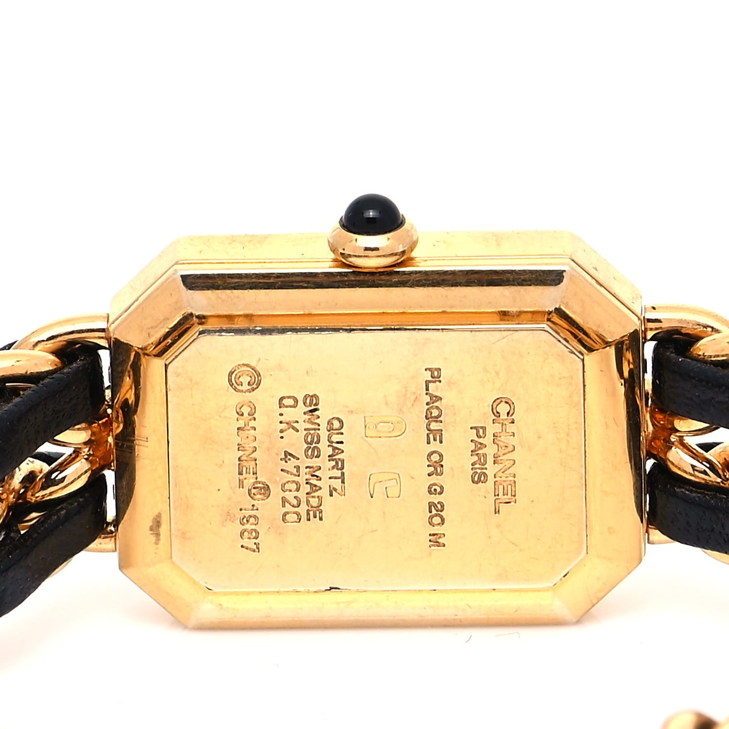 Chanel Stainless Steel Lambskin 20mm Chain Premiere Quartz Watch Gold M 4 of 4