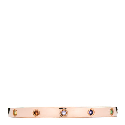 Cartier 18K Pink Gold Sapphire Garnet Amethyst LOVE Bracelet 19 3 of 5