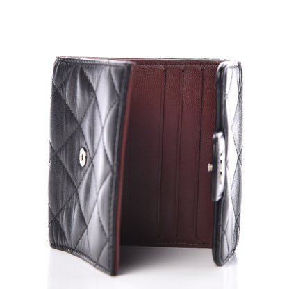 Chanel Lambskin Quilted Double Sided Wallet Black 5 of 10