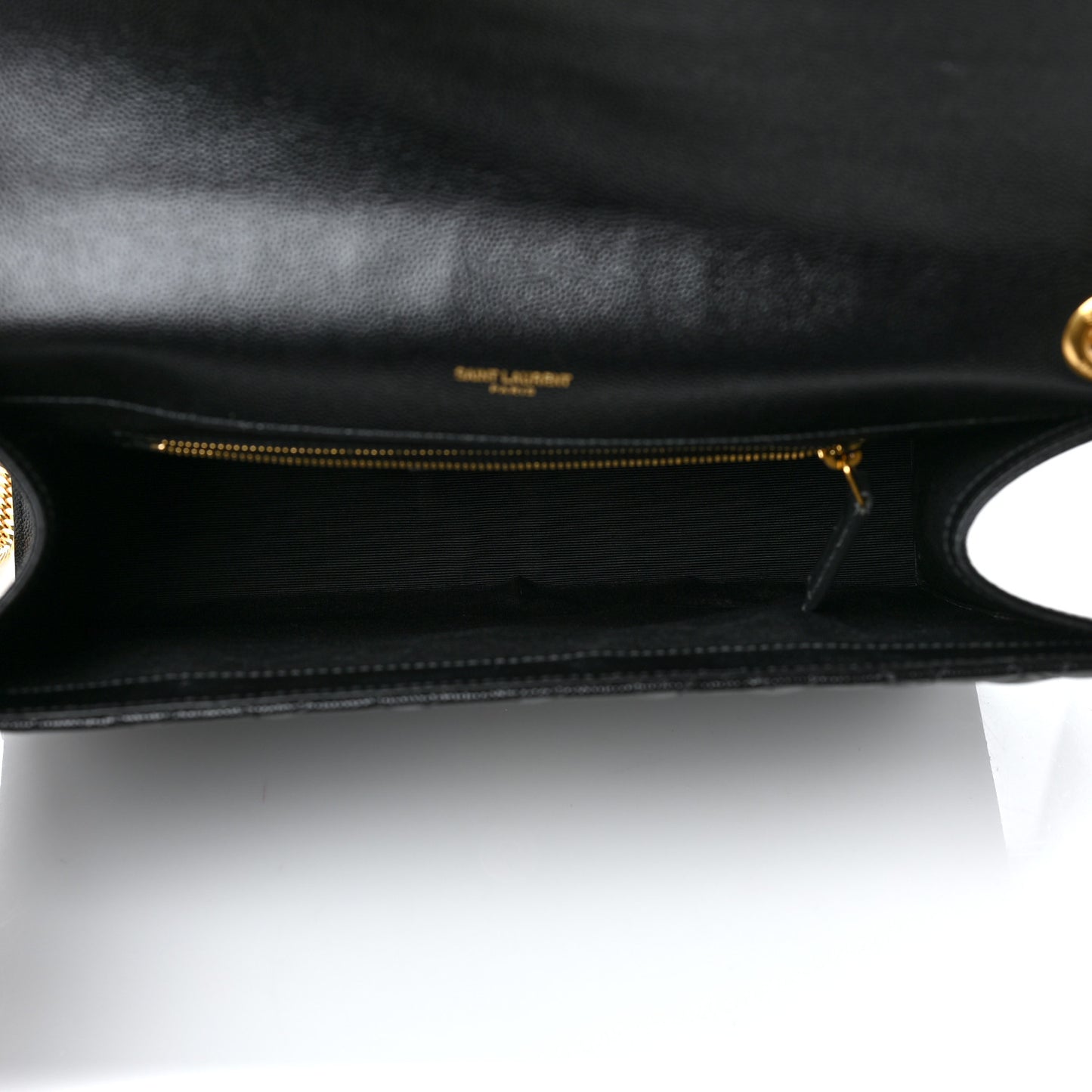 Grain De Poudre Textured Mixed Matelasse Large Triquilt Monogram Satchel Black