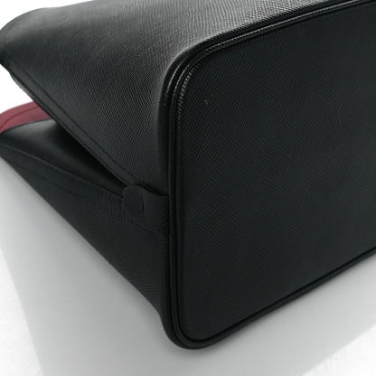 Prada Saffiano Cuir Matinee Tote Black Cherry 14 of 19