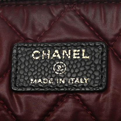 Chanel Caviar Quilted Large Cosmetic Case Black 6 of 8