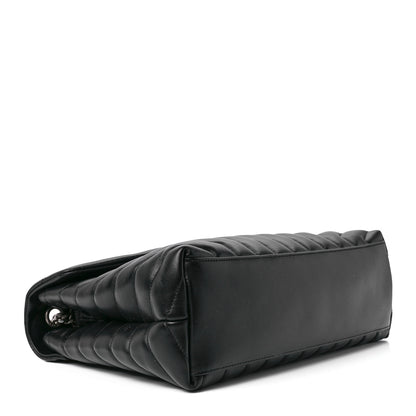 Saint Laurent Calfskin Y Quilted Monogram Medium Loulou Chain Satchel Black 4 of 13