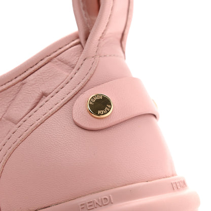 Fendi Lambksin FF Embossed Rise Low Top Sneakers 37 Nude Blush 10 of 11