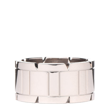 Cartier 18K White Gold 11mm Tank Francaise Ring 58 8.25 1 of 5