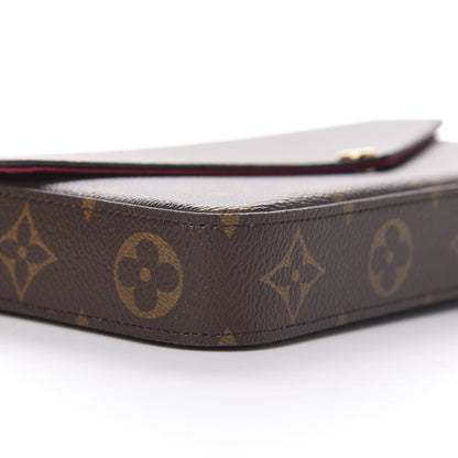 Louis Vuitton Monogram Pochette Felicie Chain Wallet Fuchsia 6 of 9