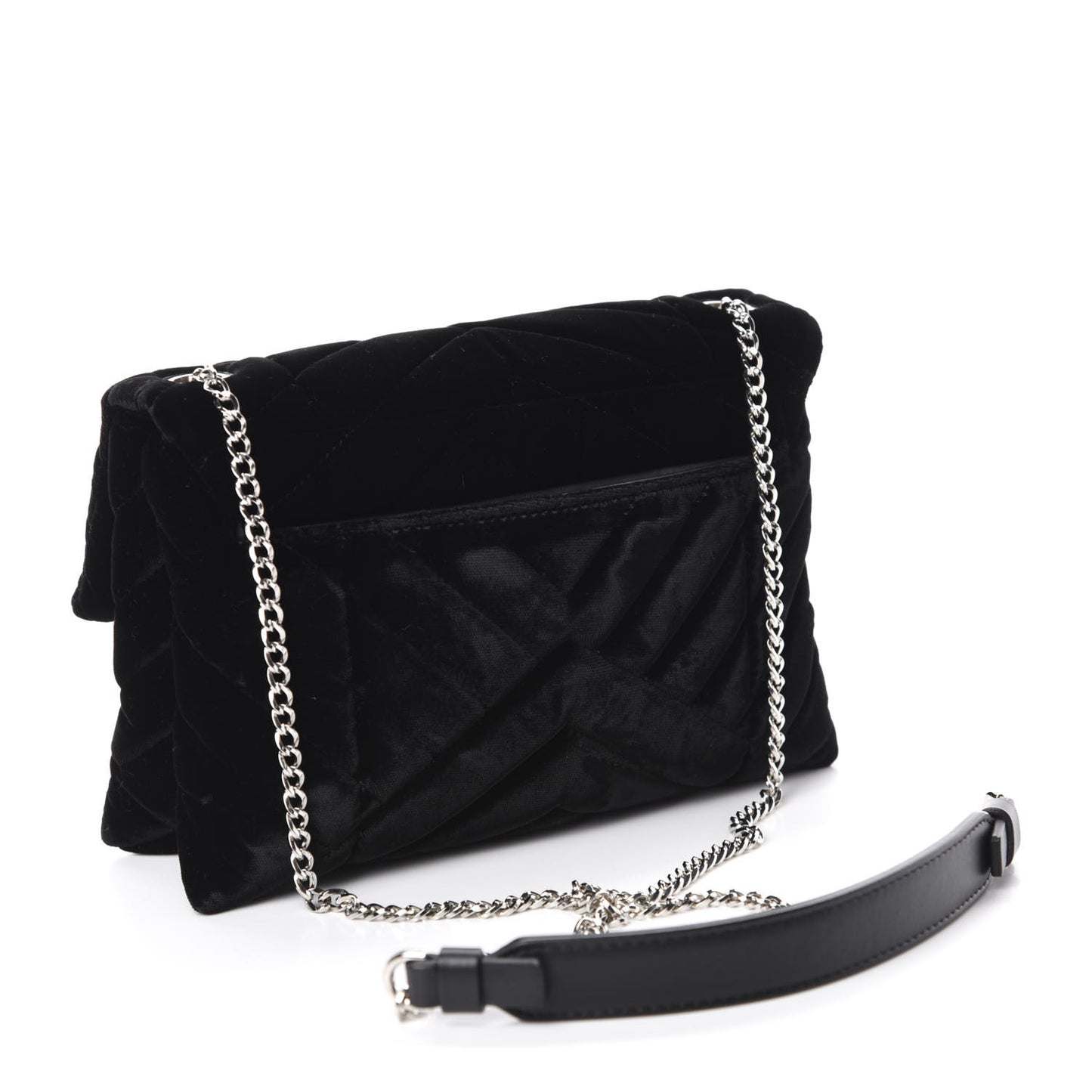 Velvet Mini Sugar Flap Shoulder Bag Black