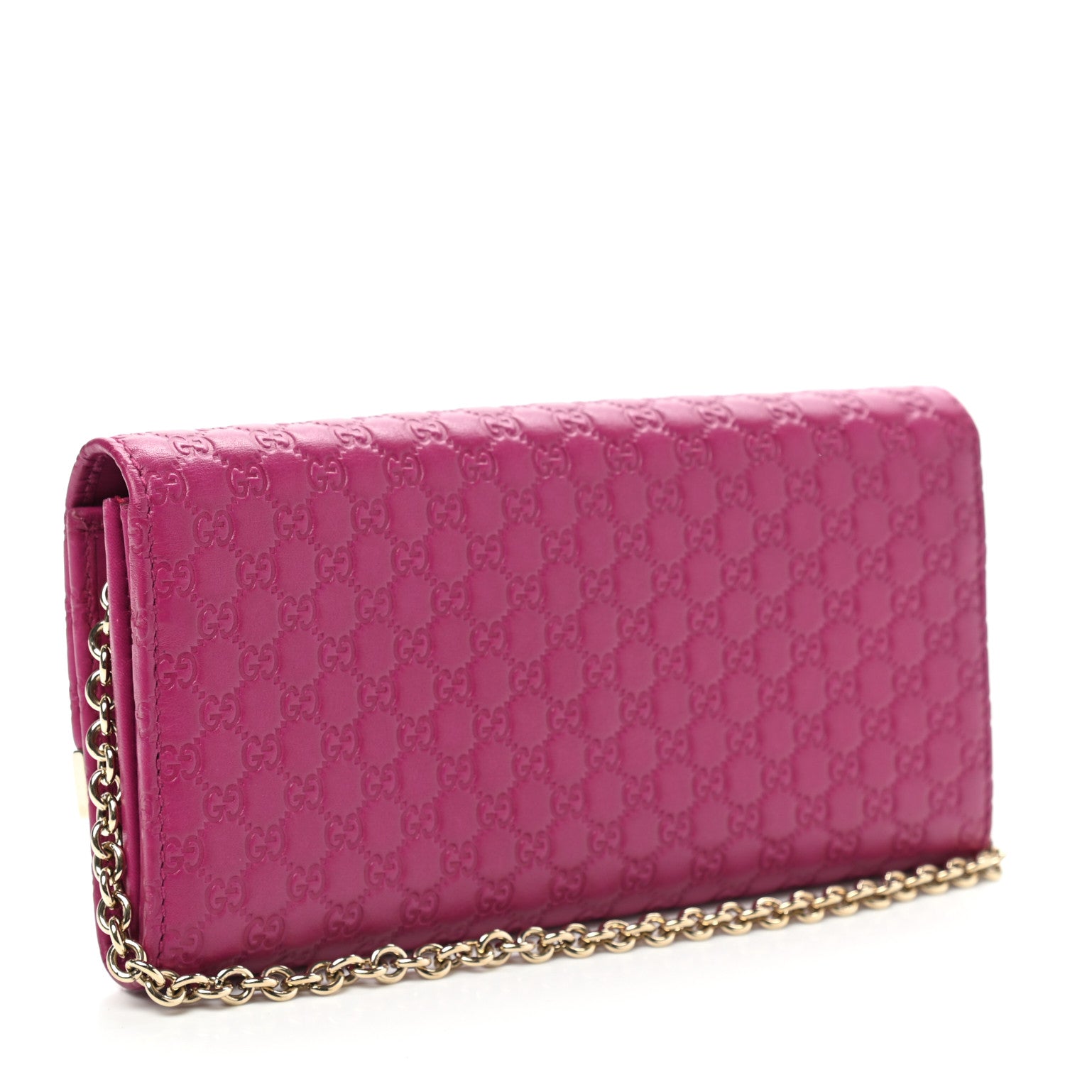 Gucci Soft Microguccissima Dice Chain Wallet Bright Bouganville 2 of 5