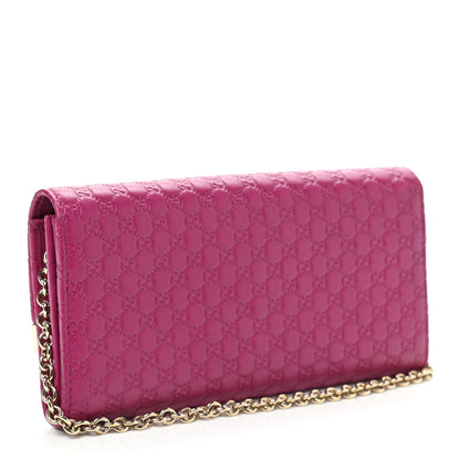Gucci Soft Microguccissima Dice Chain Wallet Bright Bouganville 2 of 5