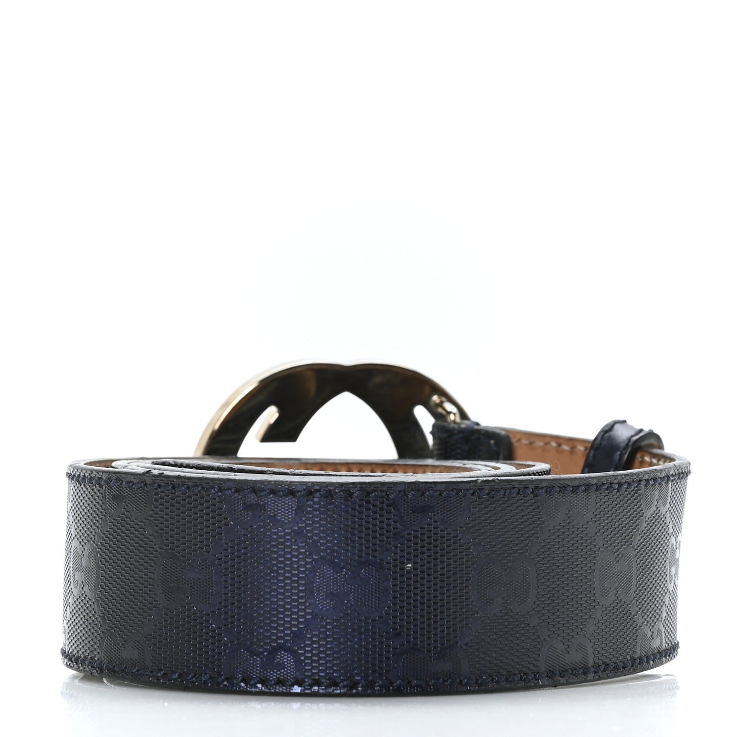 Guccissima Interlocking G Belt 95 38 Navy