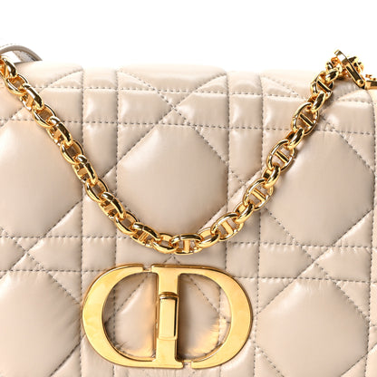 Christian Dior Calfskin Macrocannage Medium Caro Bag Sand 8 of 11