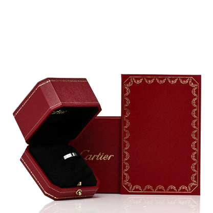 Cartier 18K White Gold 3.5mm LOVE Wedding Band Ring 50 5.25 5 of 5