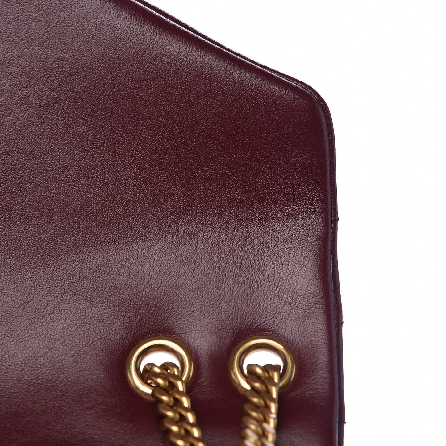 Calfskin Y Quilted Monogram Small Loulou Chain Satchel Dark Legion Red