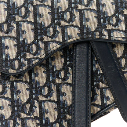 Christian Dior Oblique Mini Saddle Bag Blue 8 of 10
