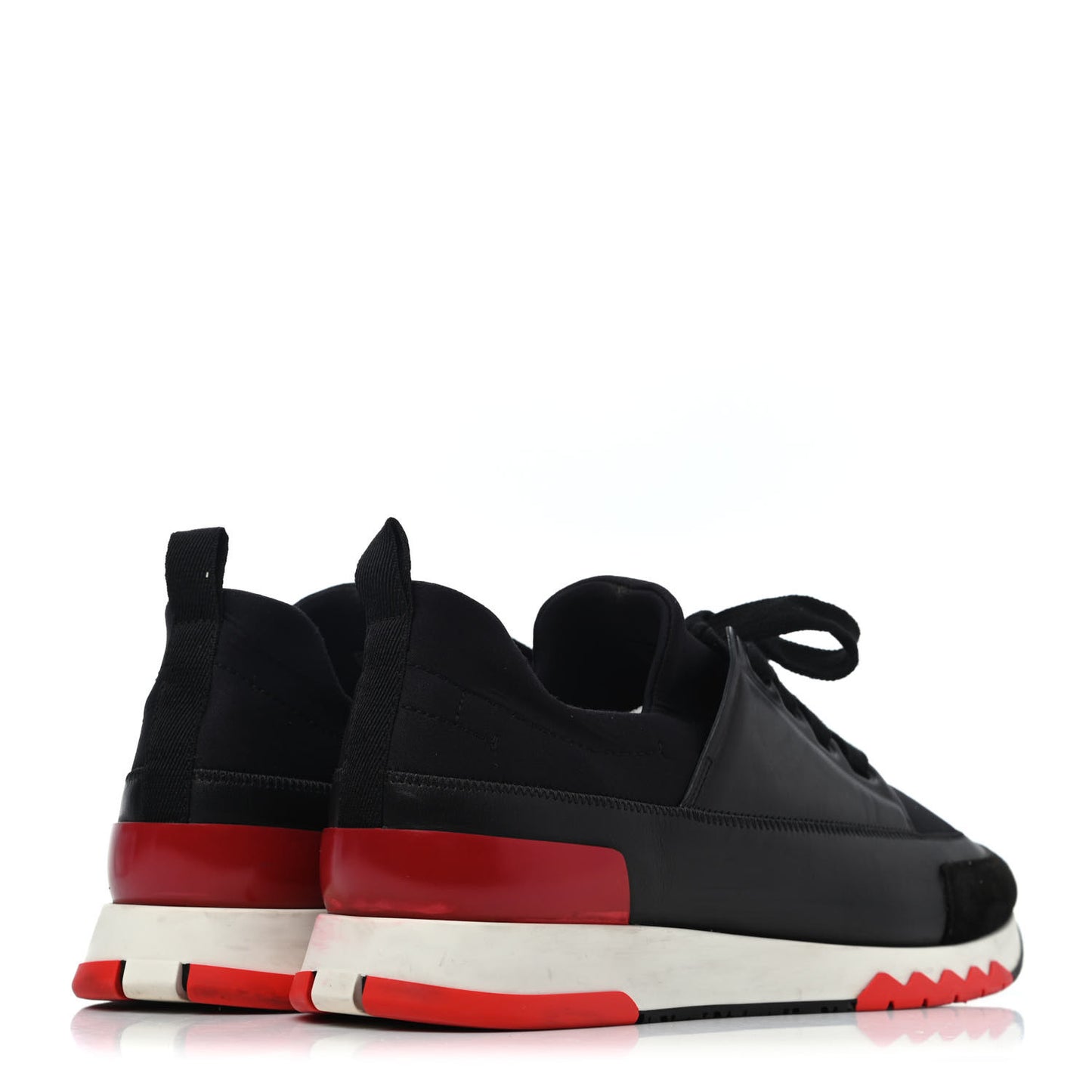 Calfskin Womens Trail Sneakers 38.5 Black