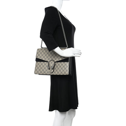 Gucci GG Supreme Monogram Medium Dionysus Shoulder Bag Black 2 of 16