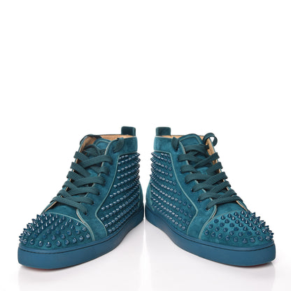 Christian Louboutin CHRISTIAN LOUBOUTIN Veau Velours Mens Louis Orlato Flat Spikes Sneakers 43.5 Amazonia 6 of 13