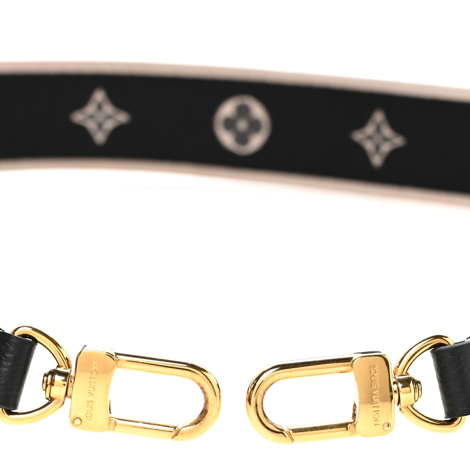 Louis Vuitton Jacquard Diane Shoulder Strap Black Ivory 3 of 4