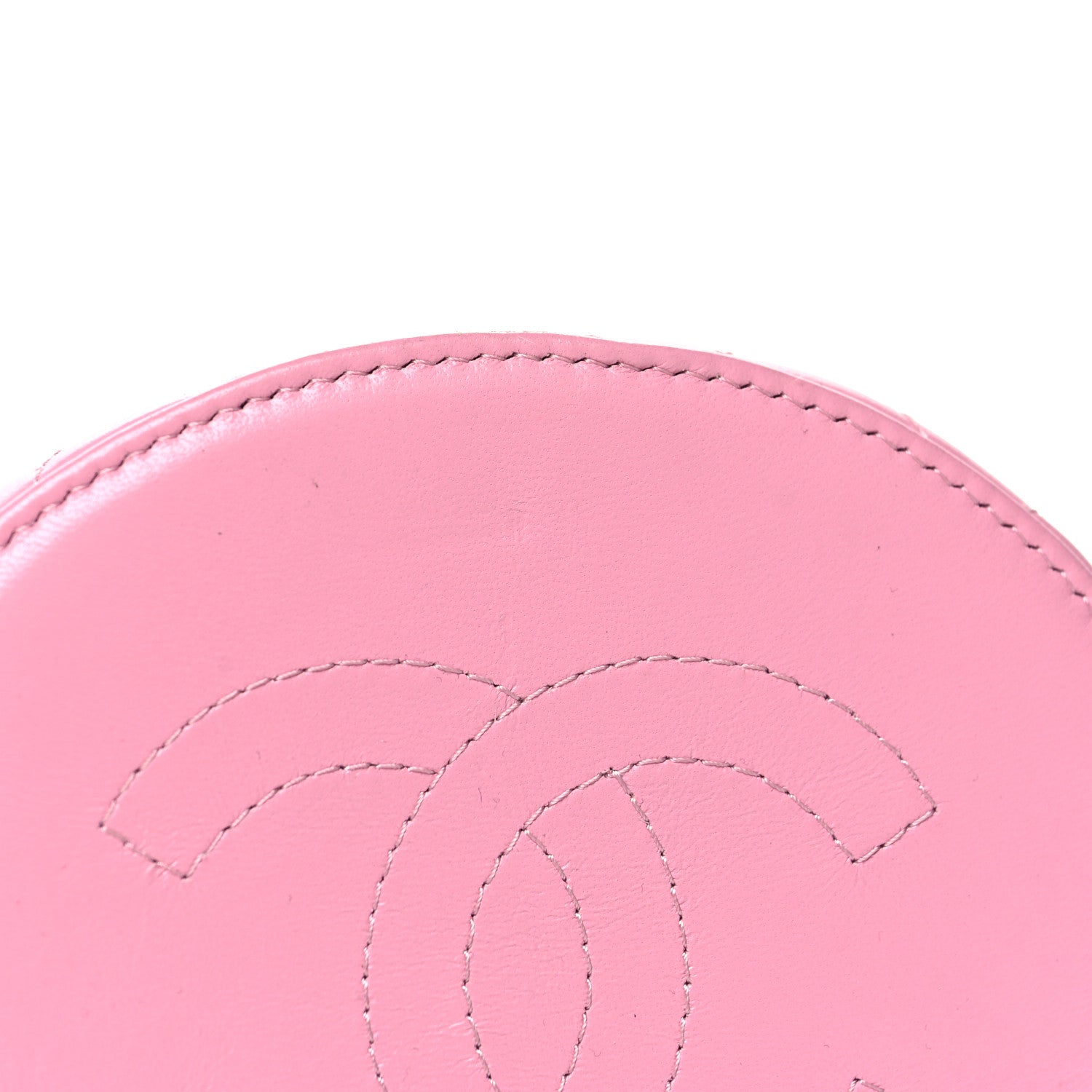 Chanel Lambskin Quilted Ruched Handle Vanity Case Pink 12 of 14